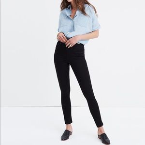 Madewell 10-inch High Rise Skinny Black Jeans